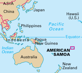 amerikan Samoa australisch karte